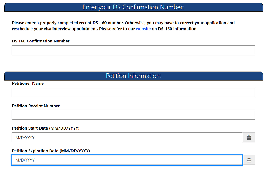 What information should I enter in Petitioner information for H4 